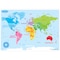 Ashley Productions Smart Poly Learning Mats, 12 x 17in., 2-Sided, World Basic Map, 10/Pk PK 95602 - alternate 1